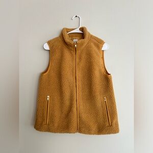 J. Crew Gold Sherpa Vest